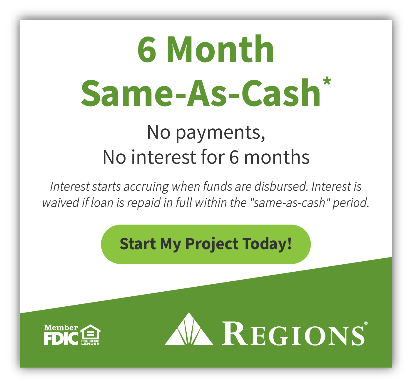 6 month same as cash from Right Way Roofing