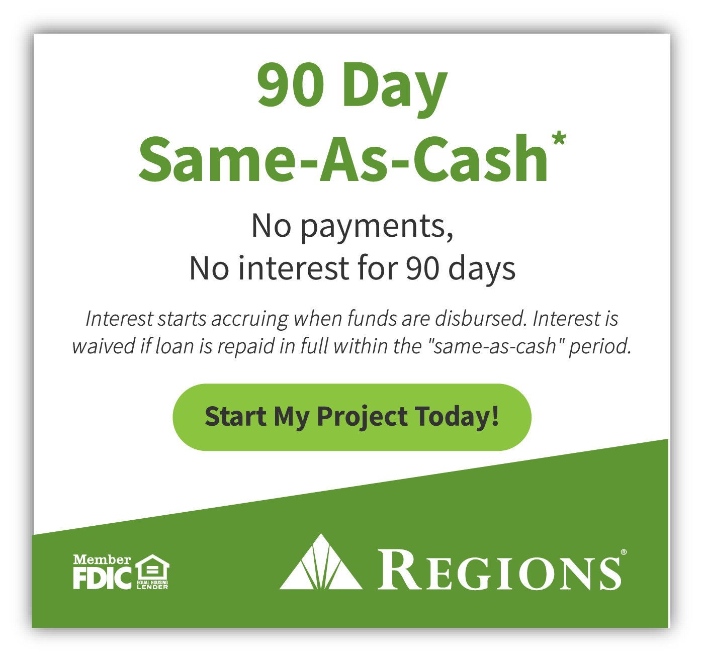 90 Day Same as cash from Right Way Roofing