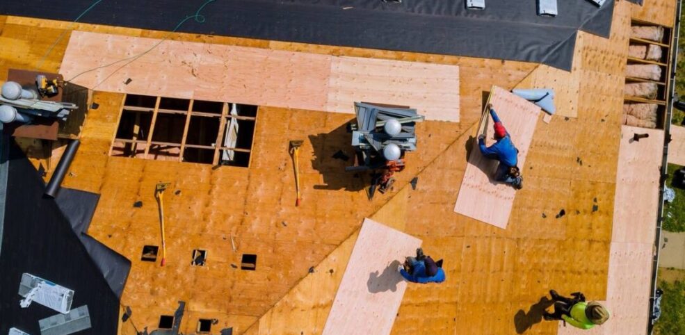 New roof installation